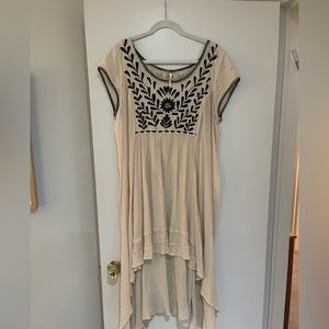 free People high low Dress with embroidery